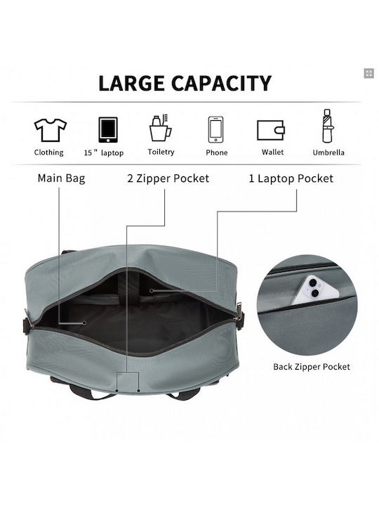 Miss Lulu Shoulder / Handheld Bag for Laptop Gray TVK2456-GY
