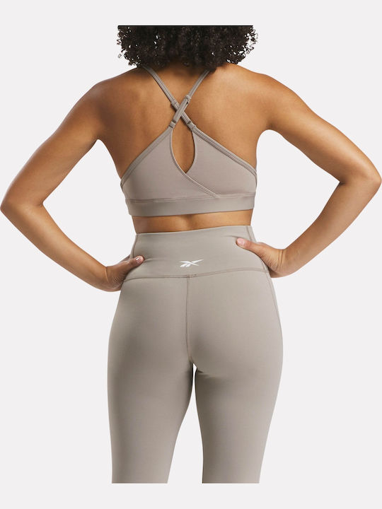 Дамски спортен сутиен Reebok Lux Strappy в цвят Gritty Grey
