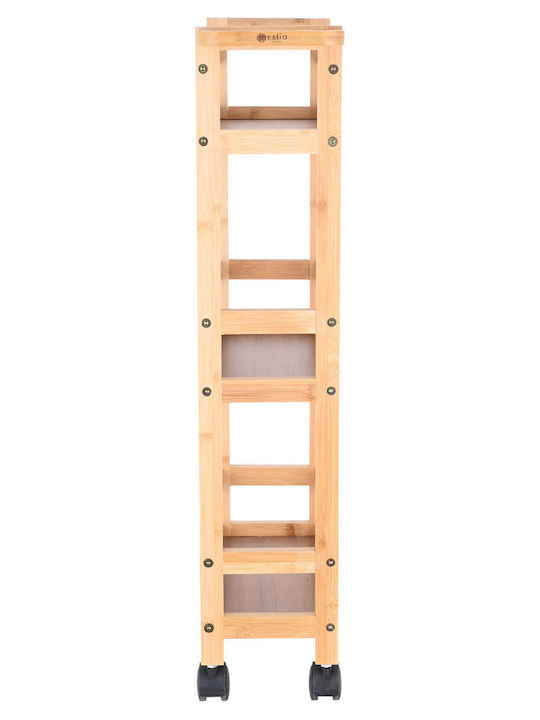 Estia Bamboo Essentials Wooden Kitchen Trolley 3 Tiers Beige 36x15x74cm