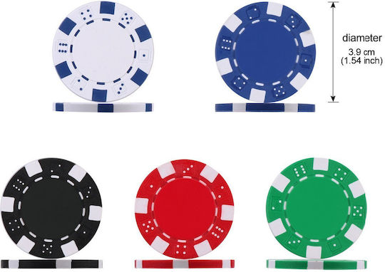 Action One Set 300 Poker Chips In Suitcase 11.5g