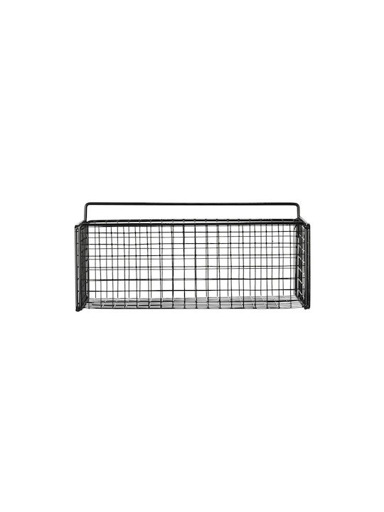 Estia Cage Wall Mounted Bathroom Shelf Metallic 36x15x13cm Black