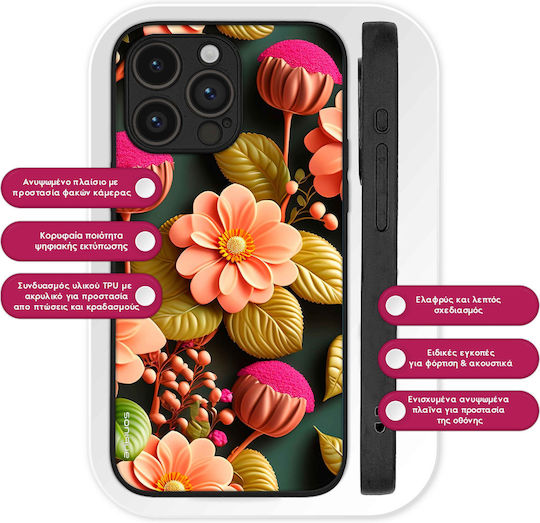 Sonique 3D Flower Series Case for Motorola Edge 50 Fusion 5G Salmon