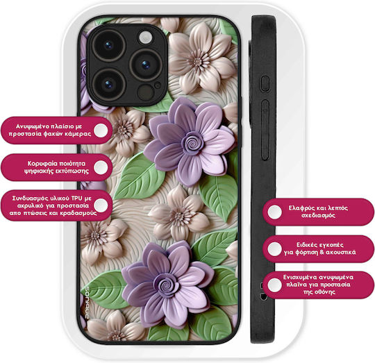Sonique 3D Flower Series Case for Motorola Moto G31 4G Moto G41 4G Violet