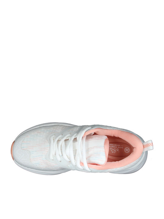 Γυναικεία Ανατομικά Sneakers Λευκό / Ροζ