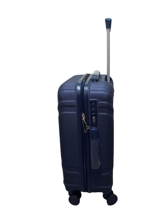 Felbags Cabin Hard Blue Travel Suitcase with 4 Wheels Height 55cm