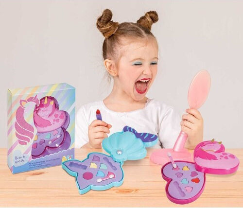 HappiHobbi Born To Be Children's Makeup Palette Born To Be A Unicorn Various Designs 1pc
