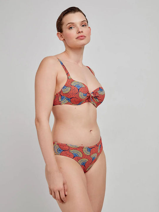 Underwire Bikini Bra with Adjustable Straps Multicolour