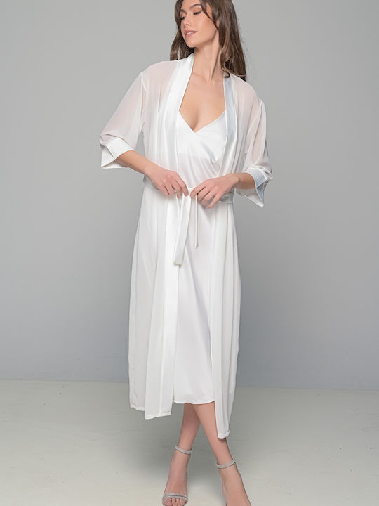 Milena by Paris Summer Bridal Women's Robe Ivory 005368-Ivory