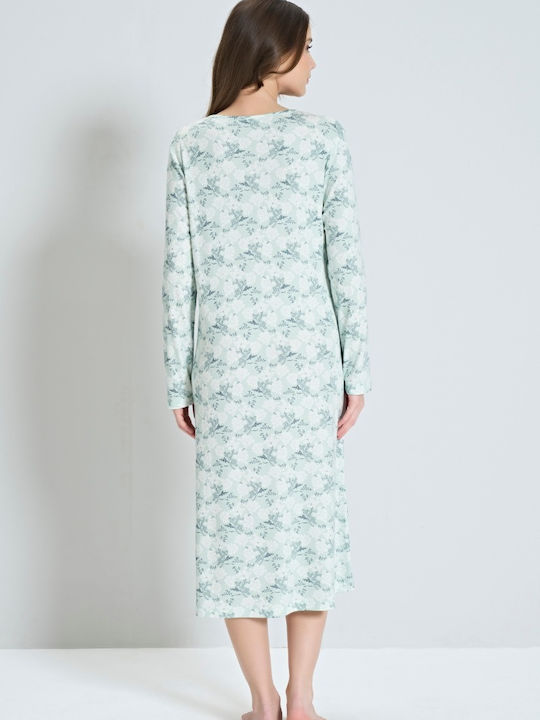 Pijadore Summer Women's Nightdress Bay Leaf Mint