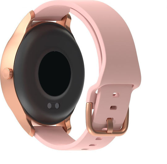 Forever ForeVive 3 SB-340 with 3W Bluetooth Speaker 43mm Smartwatch with Heart Rate Monitor (Rose Gold)
