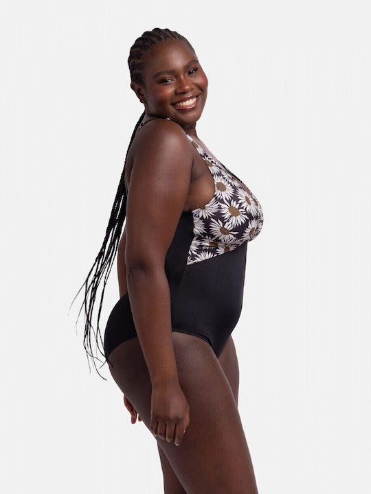 One Piece Swimsuit for Large Bust Black