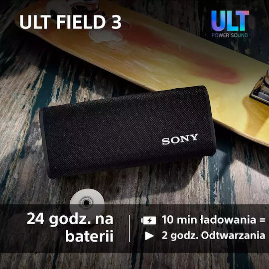Sony ULT FIELD 3 Wasserdicht Bluetooth-Lautsprecher 27W mit Akkulaufzeit bis zu 24 Stunden Schwarz