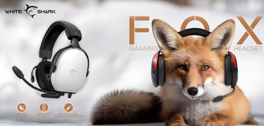 White Shark GH-2445 Over Ear Gaming Headset with 3.5mm Connectivity for PC PS4 PS5