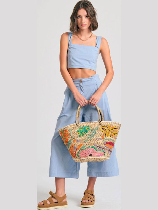 Γυναικείο Crop Top Βαμβακερό baby blue