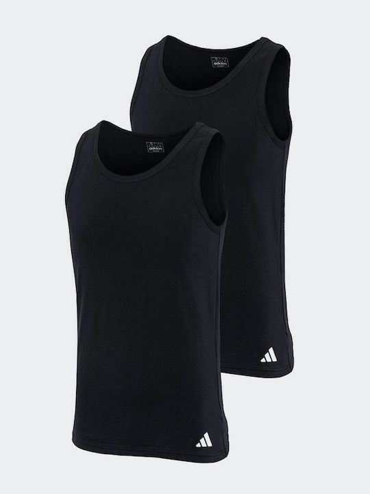 Men's Undershirts Short-sleeved in Black Color 2Pack