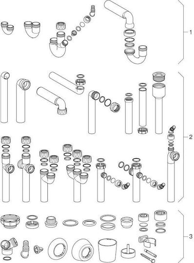 Geberit Siphon Silber
