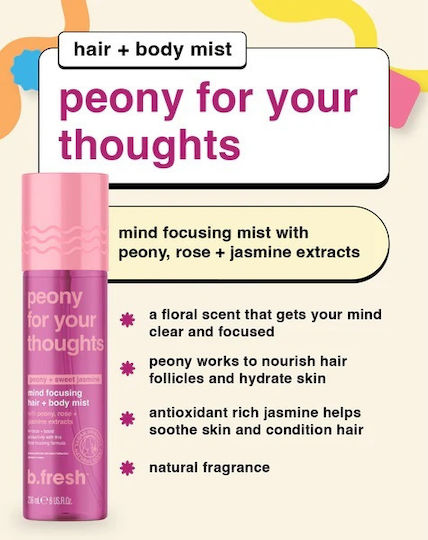 Peony Your Thoughts Мист за коса и тяло 221ml Bfresh
