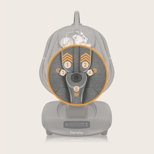 Lionelo Elektrisch Baby Relax Blossom mit Musik Pink Mauve für Kind bis 9kg