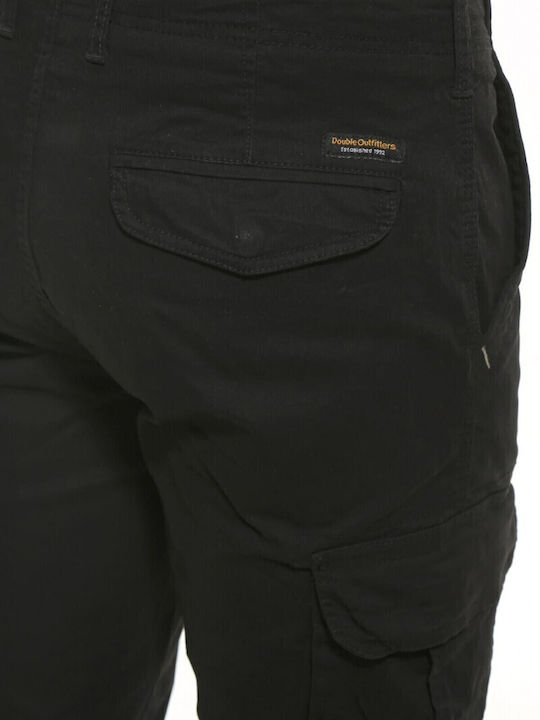 Trousers Cargo Elastic in Regular Fit Black