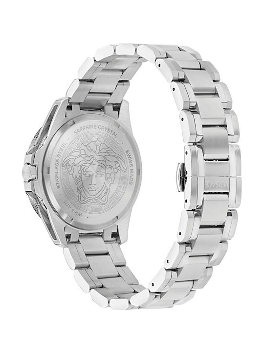 Versace V-galaxy Moonphase Ρολόι Μπαταρίας με Μεταλλικό Μπρασελέ Versace V-galaxy Moonphase Ρολόι Μπαταρίας με Μεταλλικό Μπρασελέ