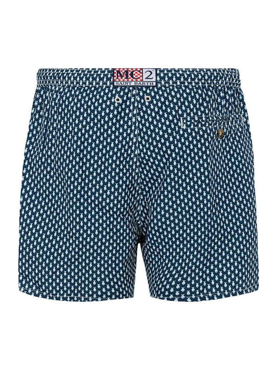 Men's Swimwear Shorts Blue With Patterns
