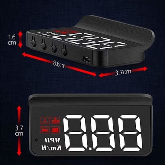 Car Head Up Display, OBD2, RPM Counter and Water Temperature Digital Instrument