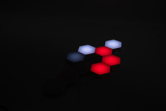 Διακοσμητικό Φωτιστικό Smart LED RGB Hexagon