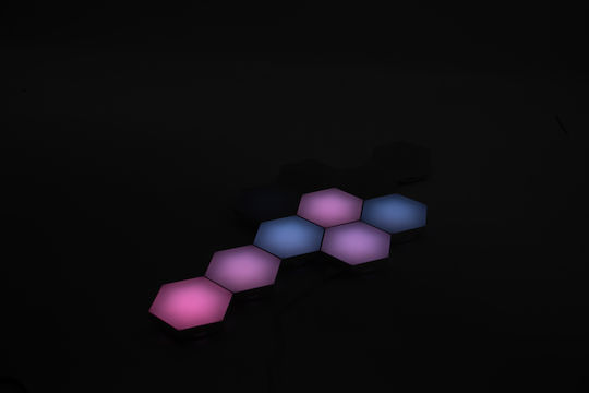 Διακοσμητικό Φωτιστικό Smart LED RGB Hexagon