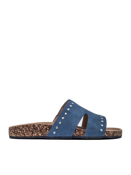 Flache Sandalen für Damen Flatforms in Blau Farbe