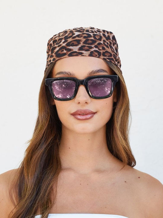 Hawkers Uptown Unisex Sunglasses with Black Horn-Rimmed Frame and Black Lenses