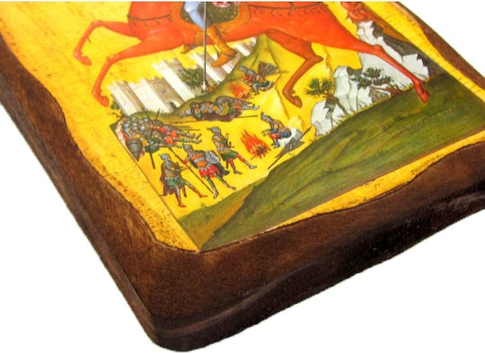 Ξυλινη Εικονα Αγιος Δημητριος 2απ 20x15cm