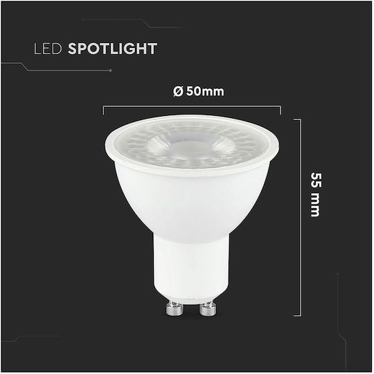 V-TAC LED Bulb 7.5W for Socket GU10 Natural White 640lm