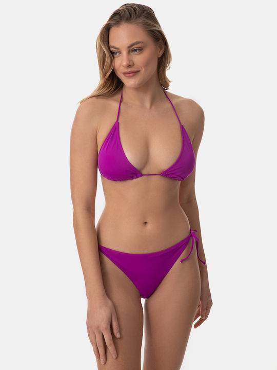 Lila Triangle-Bikini-Set