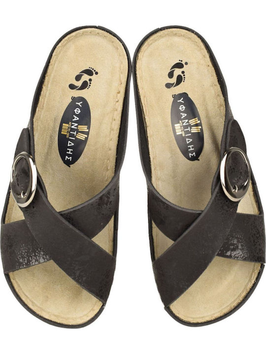Women's Flat Sandals Anatomic in Black Color