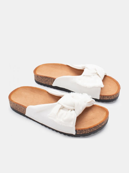 Γυναικεία Σανδάλια Flatforms Λευκά