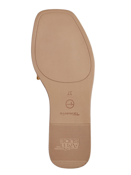 Leder Flache Sandalen für Damen Anatomisch in Tabac Braun Farbe