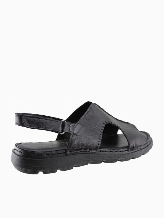 Sandale Casual Damă Din Piele Negre