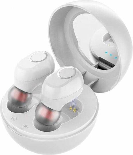 LB-10 In-ear Bluetooth Handsfree Căști cu Rezistență la Transpirație și Carcasă de Încărcare Alb