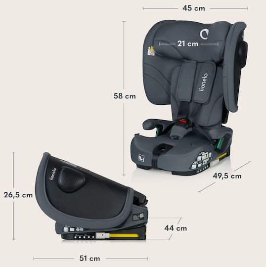 Lionelo Nelly Baby Car Seat i-Size with Isofix Blue Navy 9-36 kg
