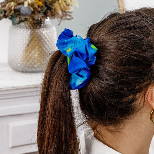 Chouchou Haargummi Blaue Palette Pylones – Floraler Accessoire-Stil Komfort