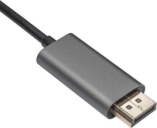 Akyga Video Cable USB-C male - DisplayPort Μαύρο 1.8m