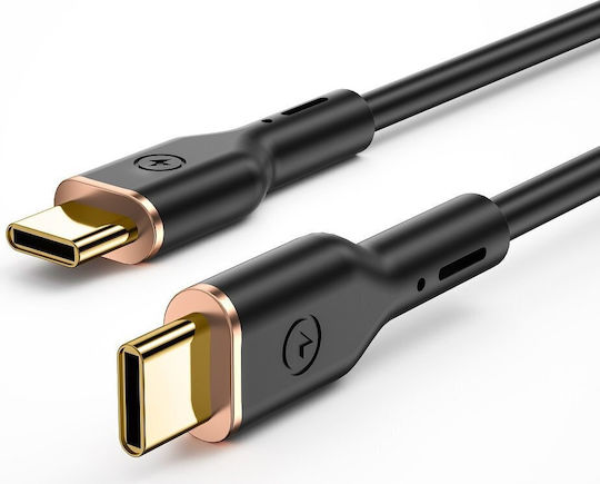 Wiwu Yq02 USB 2.0 Kabel USB-C männlich - USB-C 100W Schwarz 1.2m