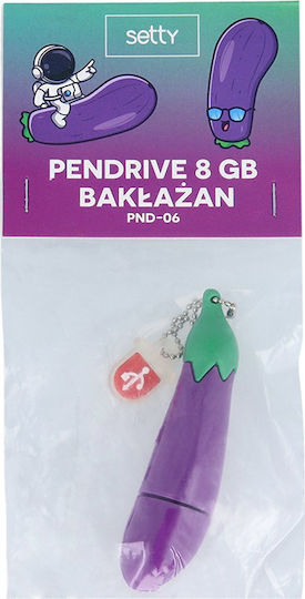 Setty Pendrive 8gb Eggplant Pnd-06