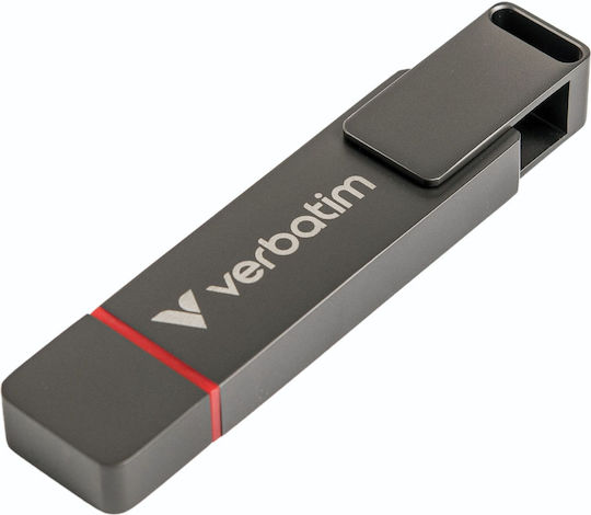 Verbatim Dual 1.0TB USB 2.0 Stick με σύνδεση USB-A & USB-C Γκρι