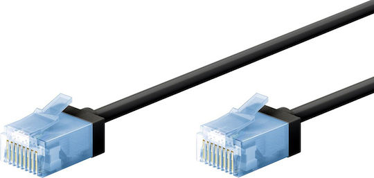 Goobay U/UTP Cat.6a Netzwerkkabel Ethernet 7,5m Schwarzes