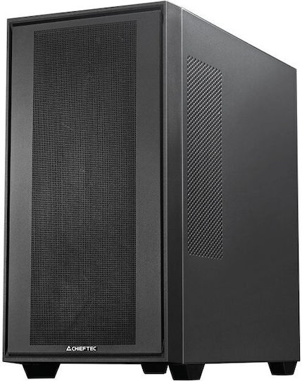 Chieftec Hunter Gaming Midi Tower Κουτί Υπολογιστή με Πλαϊνό Παράθυρο Μαύρο