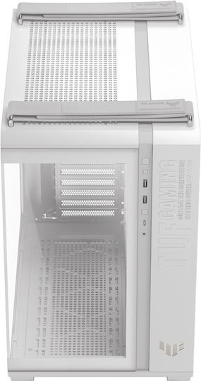 Asus TUF Gaming GT502 Horizon ARGB Midi Tower Компютърна кутия със страничен прозорец Бяло издание
