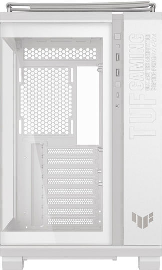 Asus TUF Gaming GT502 Horizon ARGB Midi Tower Компютърна кутия със страничен прозорец Бяло издание