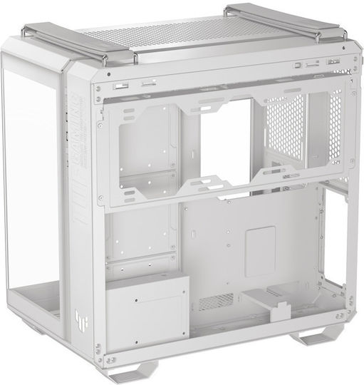 Asus TUF Gaming GT502 Horizon ARGB Midi Tower Компютърна кутия със страничен прозорец Бяло издание