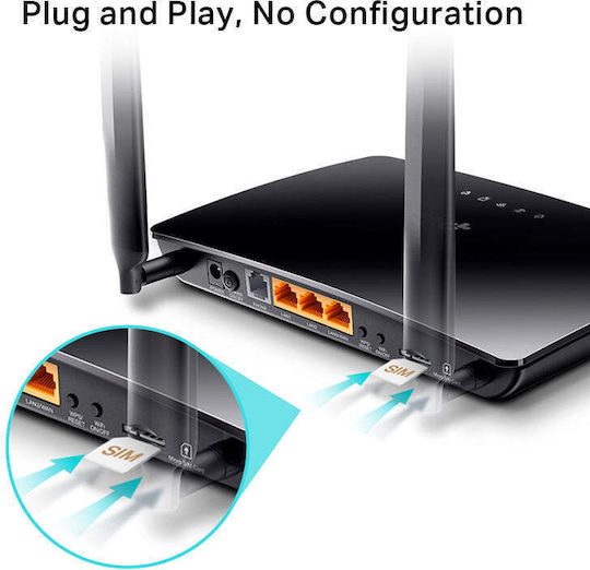 TP-LINK TL-MR6500V v1.2 Безжичен 4G Wi‑Fi 4 - Безжична мрежа 4 с 2 Порта Ethernet